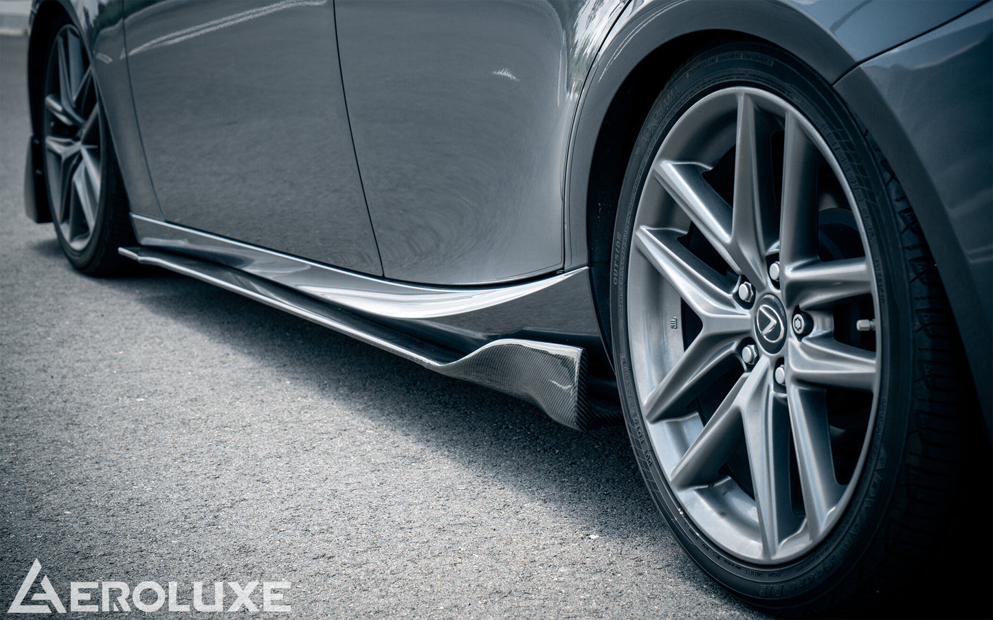AeroLuxe Lexus IS Spec-M Carbon Fiber Side Skirts Extension