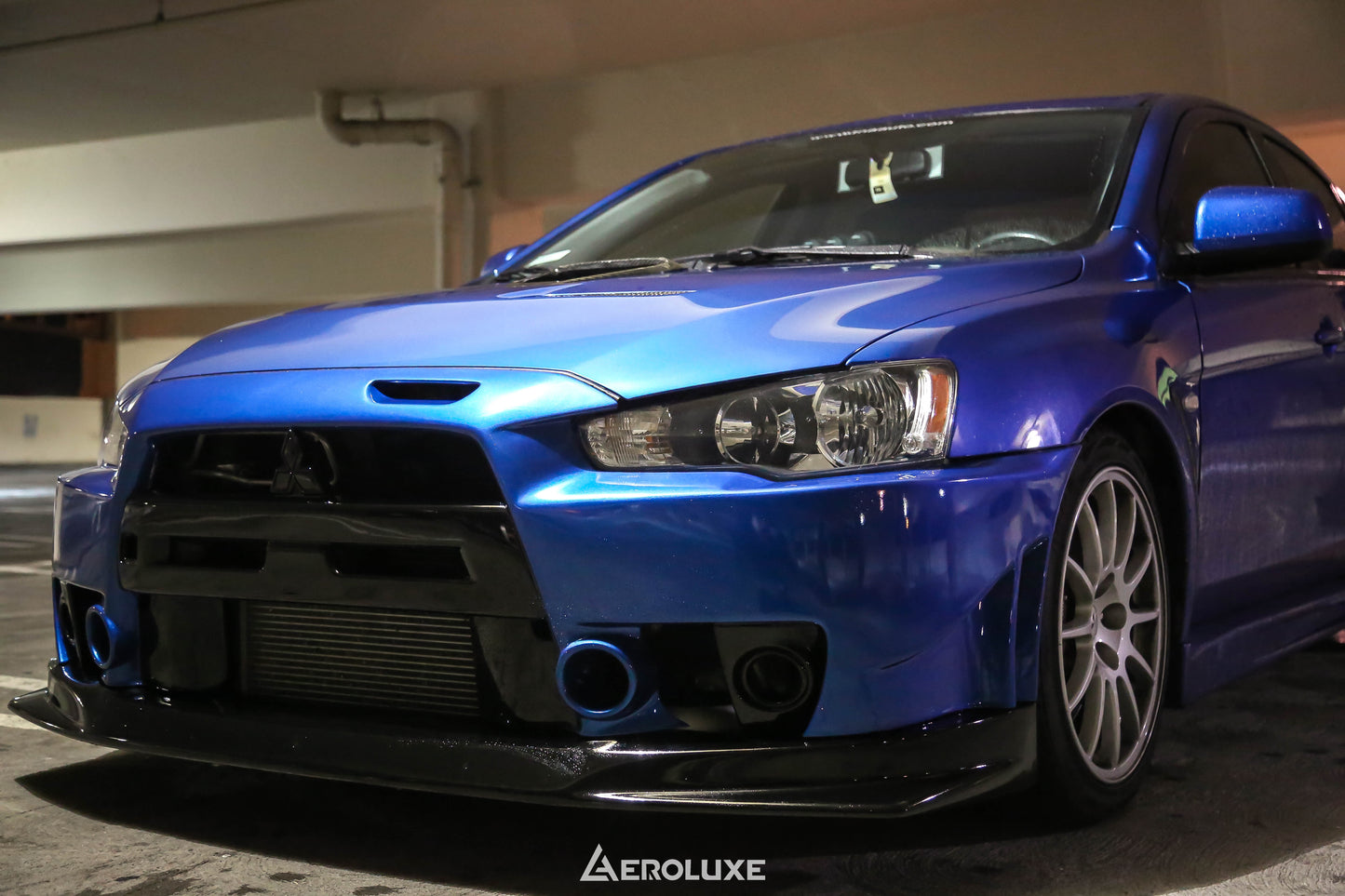 AeroLuxe Mitsubishi Evo X Spec-FQ FRP Front Bumper (Carbon Fiber Lip)