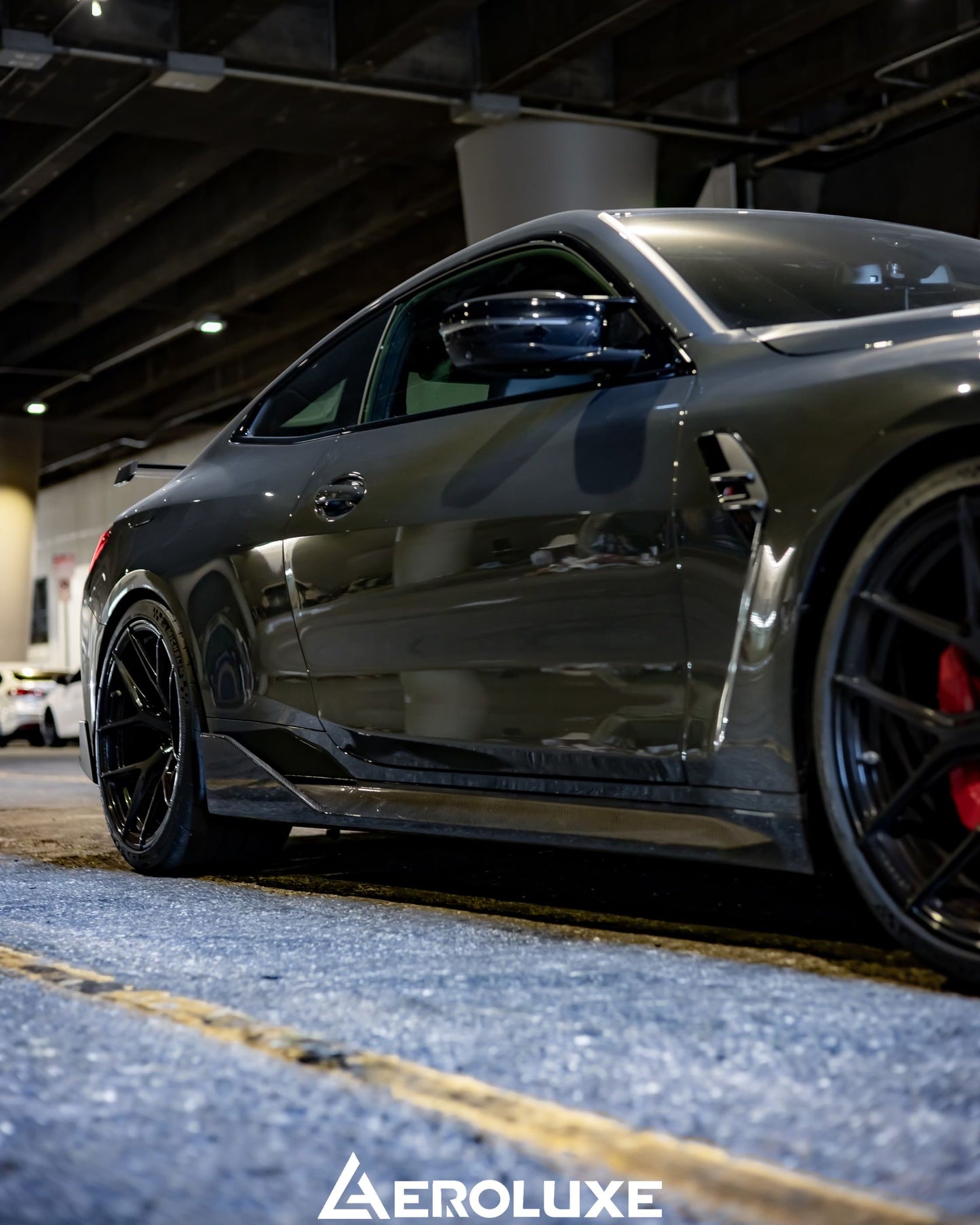 AeroLuxe 21+ BMW G80 G82 M3 M4 Spec-MP Dry Carbon Fiber Sideskirts
