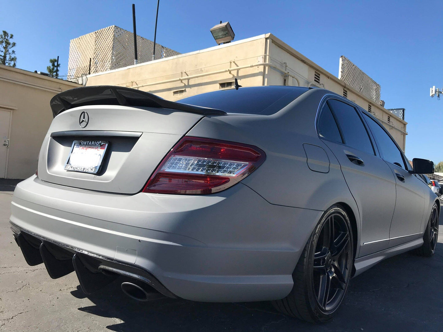 AeroLuxe 08-14 Mercedes Benz W204 C-class Spec-V Carbon Fiber Spoiler
