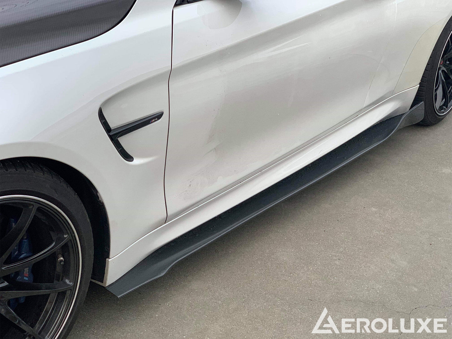 AeroLuxe 13-21 BMW F3X/F8X Spec-M Carbon Fiber Side Skirt Extension