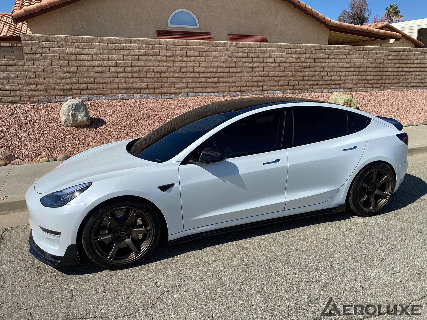 AeroLuxe 17-23 Tesla Model 3 Spec-V Carbon Fiber Side Skirts