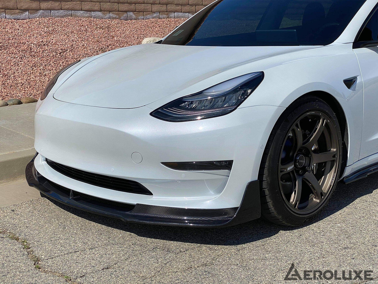AeroLuxe 17-23 Tesla Model 3 Spec-V Carbon Fiber Front Lip