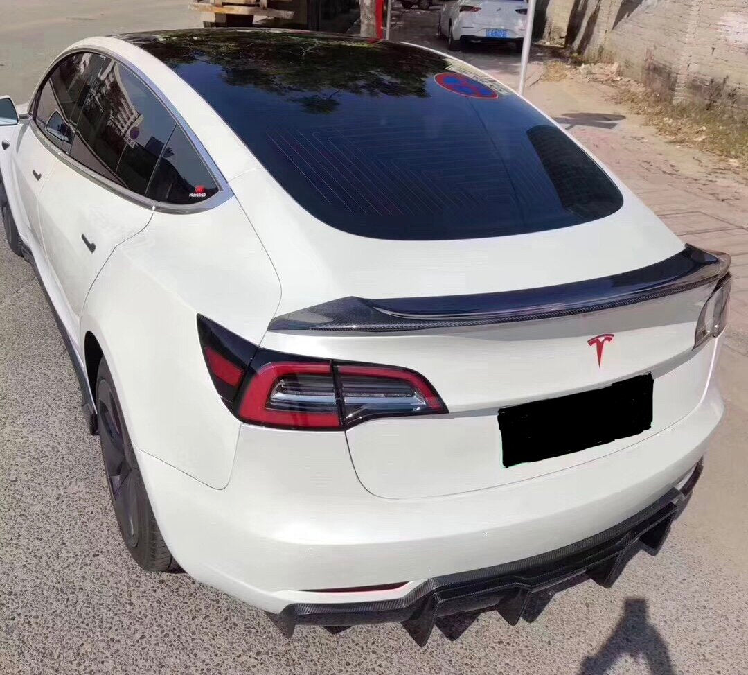 AeroLuxe 17-23 Tesla Model 3 Spec-V Carbon Fiber Trunk Spoiler