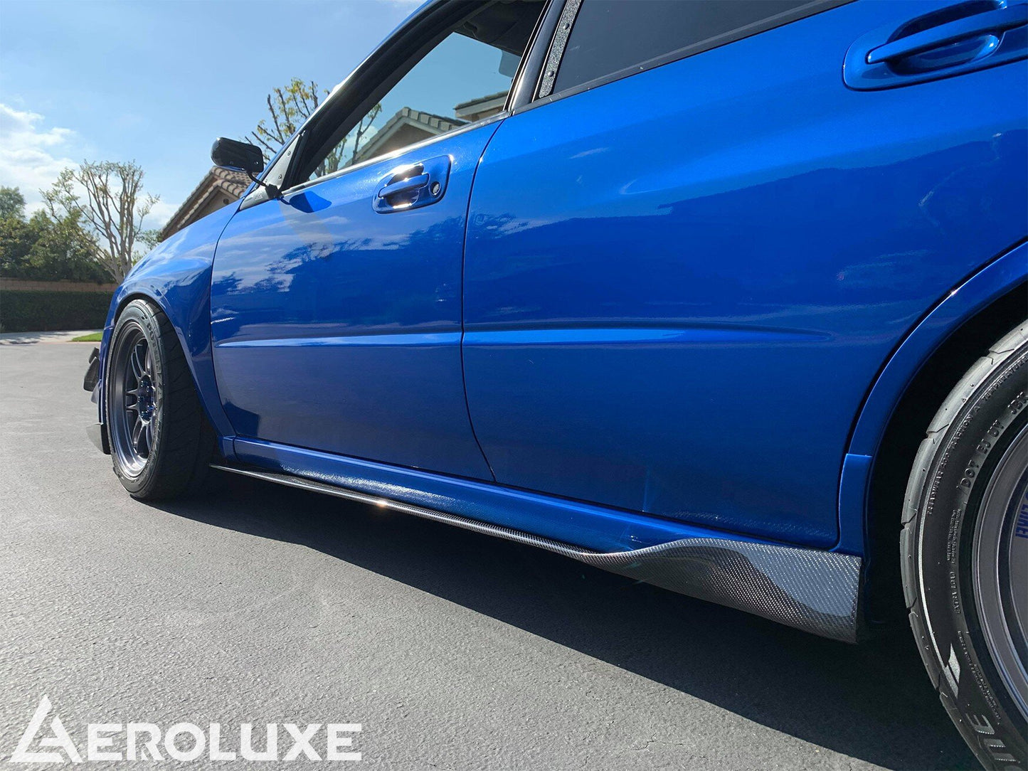 AeroLuxe 02-07 Subaru WRX/STI Spec-M Carbon Fiber Side Skirts Extension