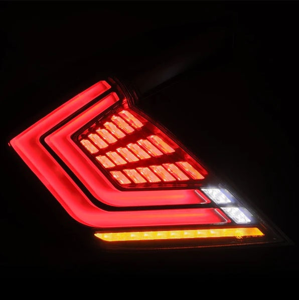 AlphaRex 16-21 Honda Civic Hatchback NOVA-Series Prismatic LED Tail Lights