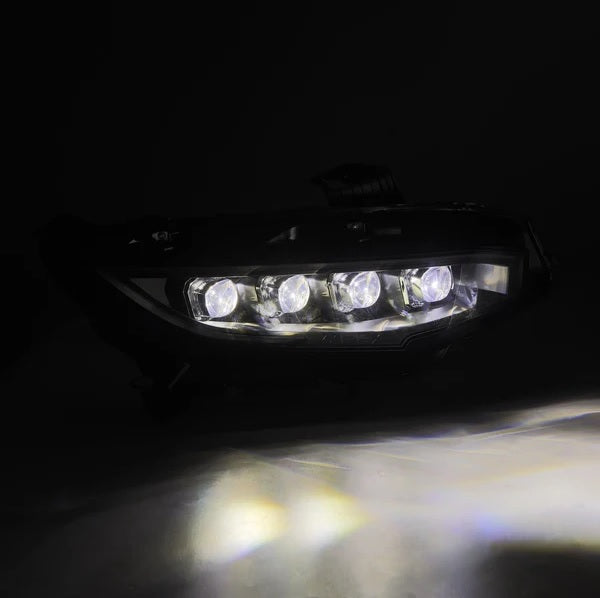 AlphaRex 16-21 Honda Civic NOVA-Series LED Projector Headlights Alpha-Black