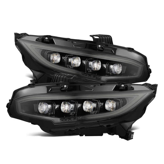 AlphaRex 16-21 Honda Civic NOVA-Series LED Projector Headlights Alpha-Black