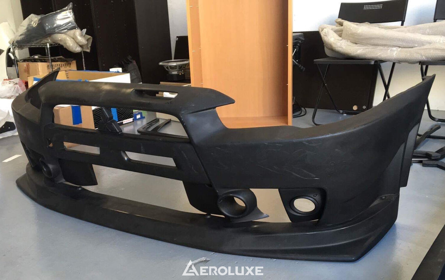 AeroLuxe Evo X Spec-FQ Front Bumper (FRP Lip)
