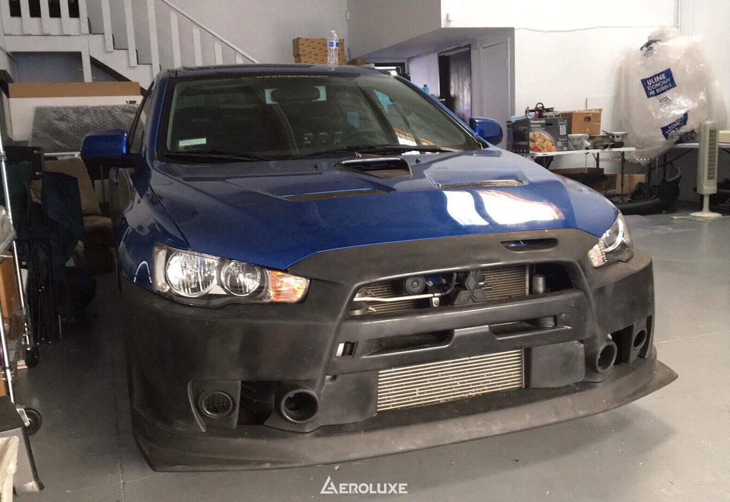 AeroLuxe Evo X Spec-FQ Front Bumper (FRP Lip)