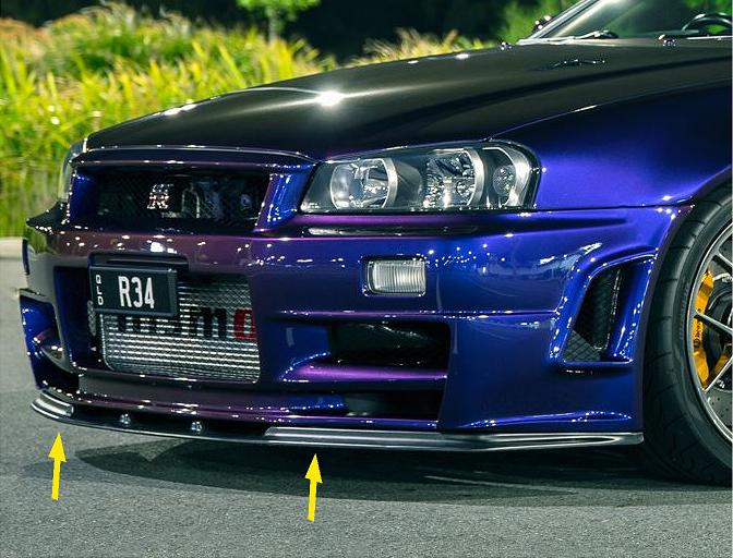 AeroLuxe R34 GTR Spec-NSM Front Splitter