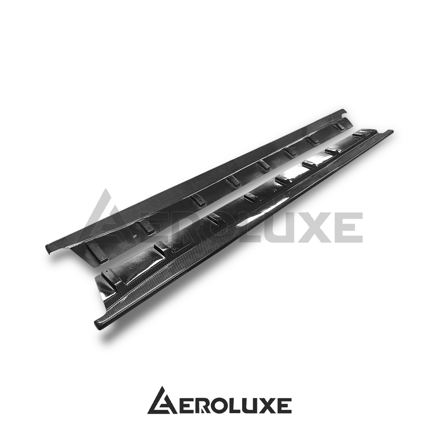 AeroLuxe 08-16 Nissan R35 GTR Spec-GTD Carbon Fiber Side Skirt Extensions