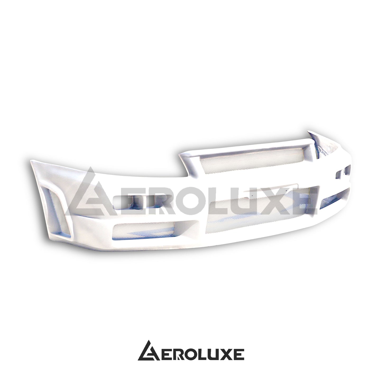 AeroLuxe R34 Spec-STN FRP Front Bumper and Lip