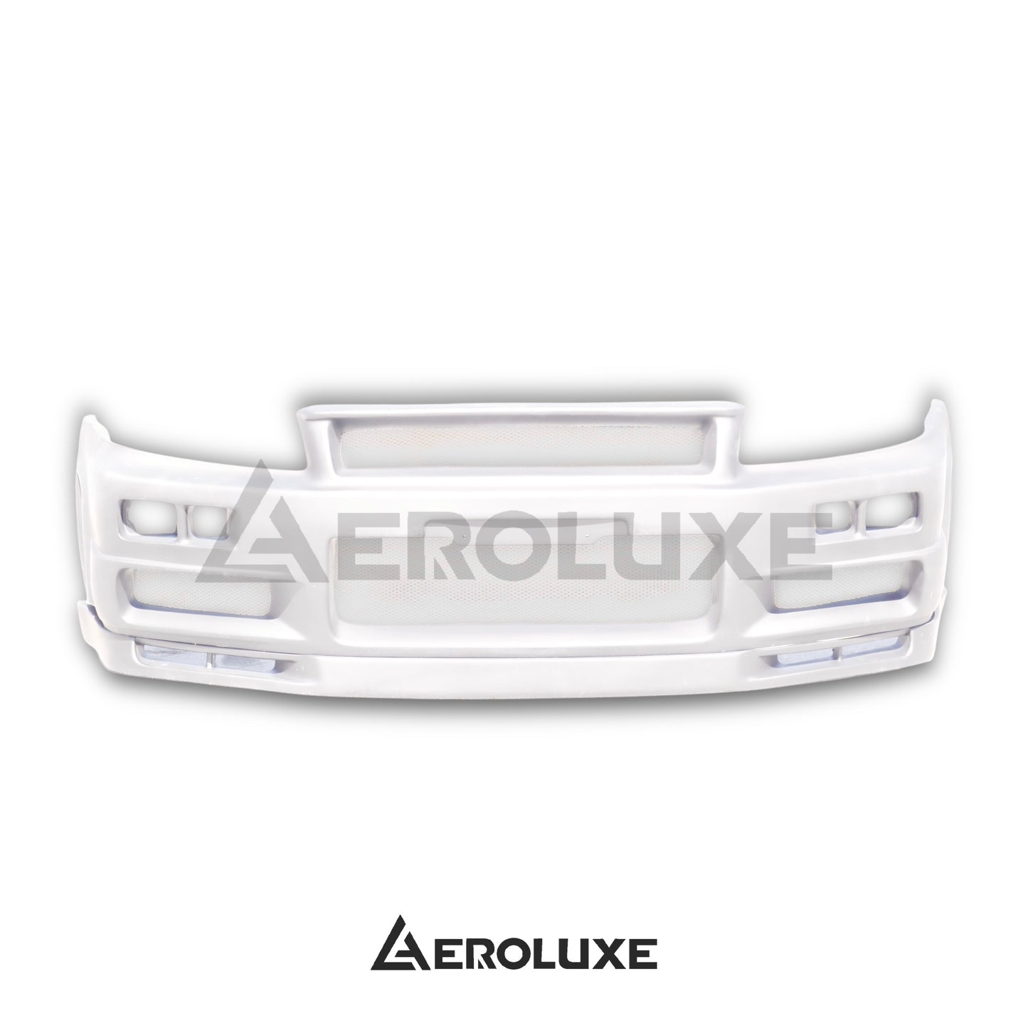 AeroLuxe R34 Spec-STN FRP Front Bumper and Lip